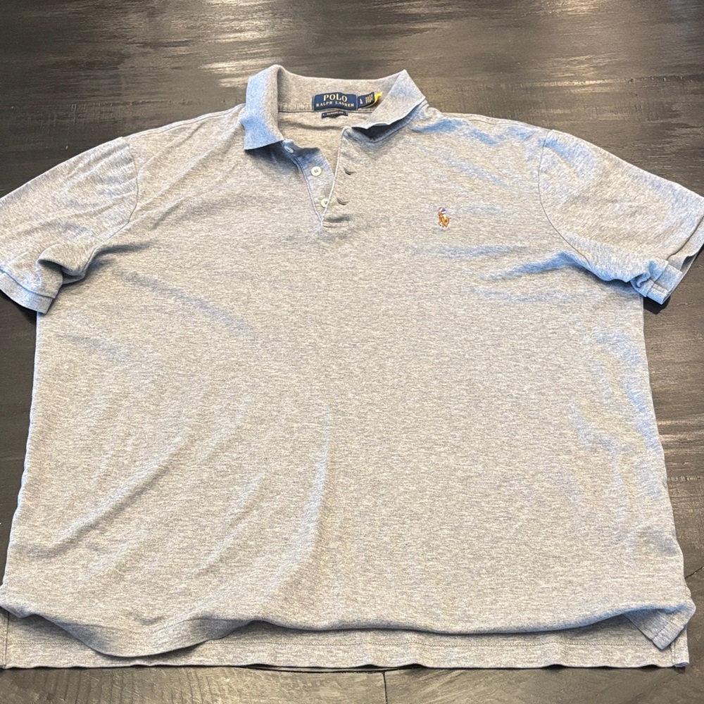 Polo by Ralph Lauren Men's Light Gray Polo Shirt